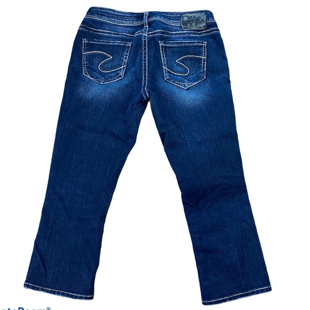 Silver Aiko Kick Flare Cropped Jeans Sz 28 Short